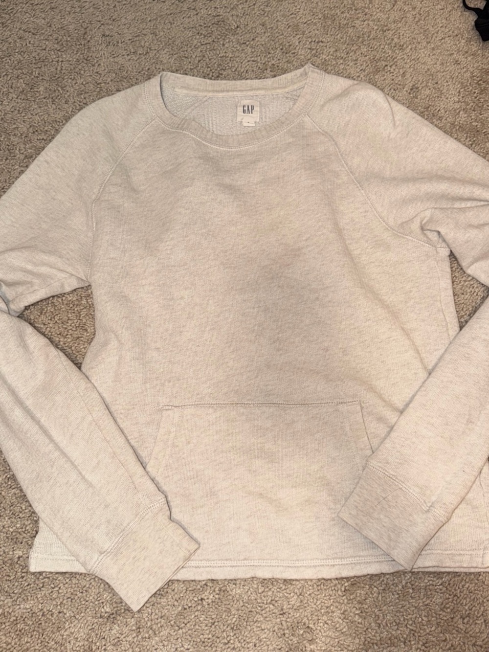 GAP Light Heather Gray Crewneck Sweatshirt
